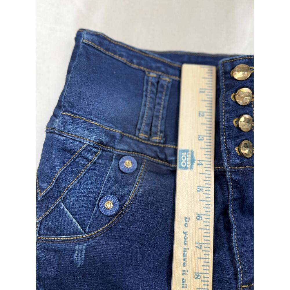 Tummy Control Colombian Jeans Butt Lift‎ Size 14 Multi-Button Skinny